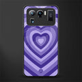 y2k purple hearts aesthetic glass case for mi 11 ultra 5g image