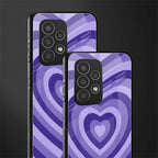 y2k purple hearts aesthetic back phone cover | glass case for samsung galaxy a53 5g