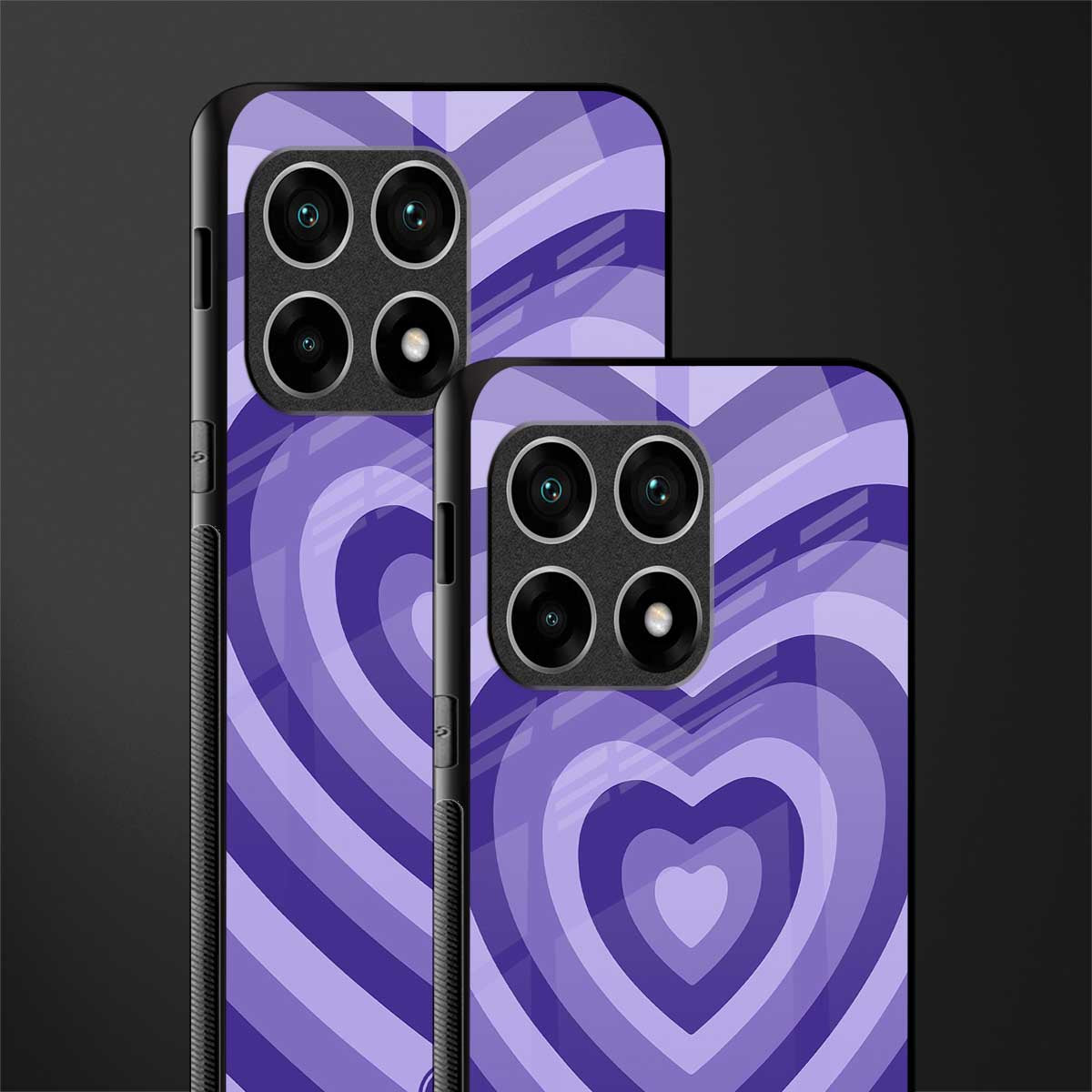 y2k purple hearts aesthetic glass case for oneplus 10 pro 5g image-2