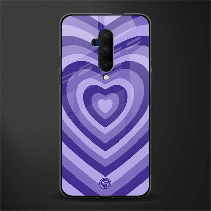 y2k purple hearts aesthetic glass case for oneplus 7t pro image