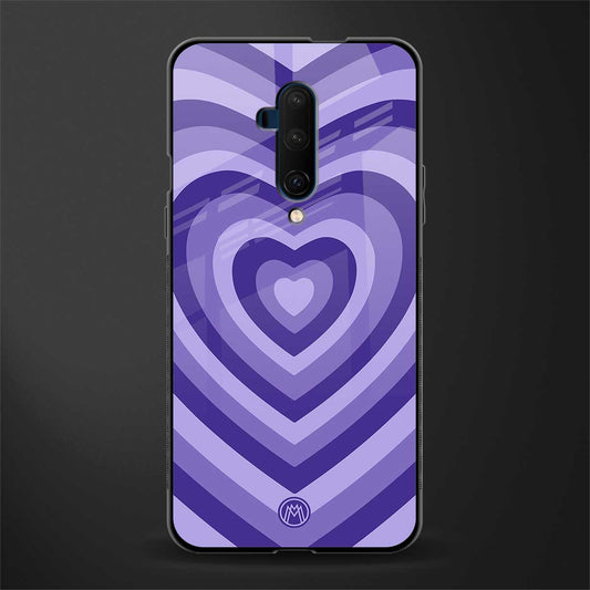 y2k purple hearts aesthetic glass case for oneplus 7t pro image