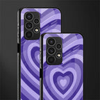 y2k purple hearts aesthetic back phone cover | glass case for samsung galaxy a13 4g