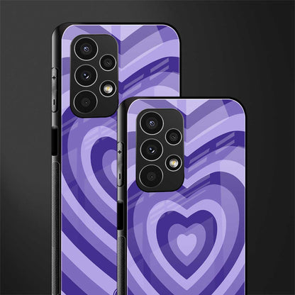 y2k purple hearts aesthetic back phone cover | glass case for samsung galaxy a13 4g