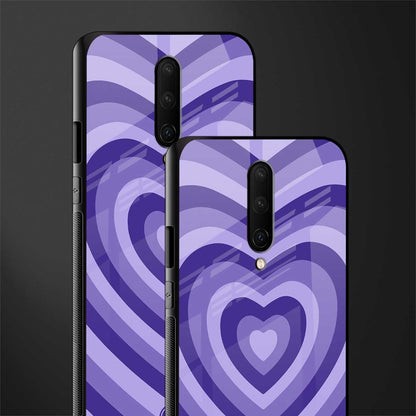 y2k purple hearts aesthetic glass case for oneplus 7 pro image-2
