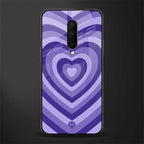 y2k purple hearts aesthetic glass case for oneplus 7 pro image