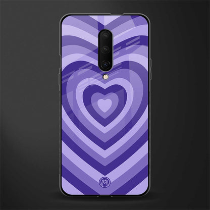 y2k purple hearts aesthetic glass case for oneplus 7 pro image