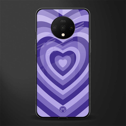 y2k purple hearts aesthetic glass case for oneplus 7t image