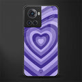 y2k purple hearts aesthetic back phone cover | glass case for oneplus 10r 5g