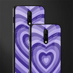 y2k purple hearts aesthetic glass case for oneplus 7 image-2