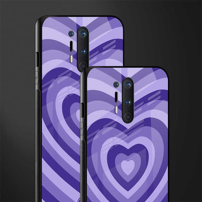 y2k purple hearts aesthetic glass case for oneplus 8 pro image-2