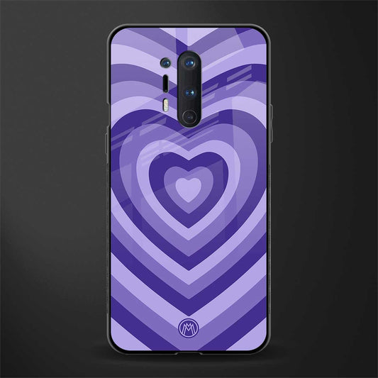 y2k purple hearts aesthetic glass case for oneplus 8 pro image