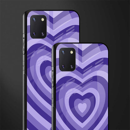 y2k purple hearts aesthetic glass case for samsung galaxy note 10 lite image-2