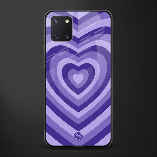 y2k purple hearts aesthetic glass case for samsung a81 image