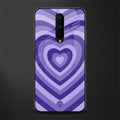 y2k purple hearts aesthetic glass case for oneplus 8 image