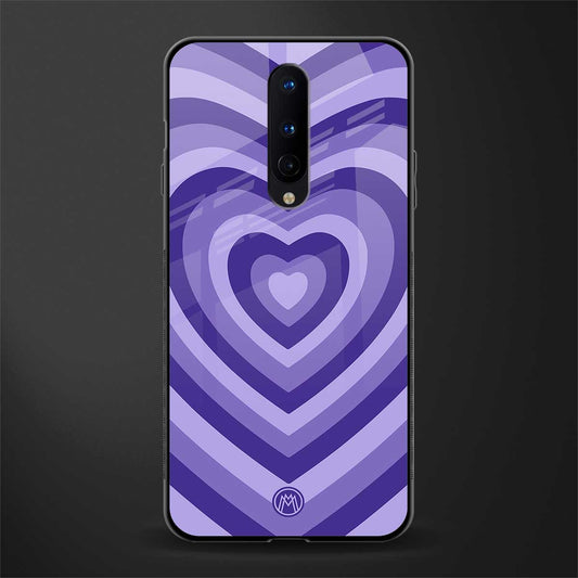 y2k purple hearts aesthetic glass case for oneplus 8 image