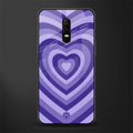 y2k purple hearts aesthetic glass case for oneplus 6 image