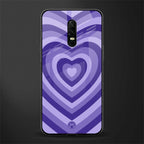 y2k purple hearts aesthetic glass case for oneplus 6 image