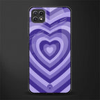 y2k purple hearts aesthetic back phone cover | glass case for samsung galaxy f42