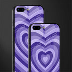 y2k purple hearts aesthetic glass case for iphone 7 plus image-2