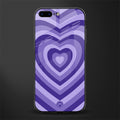 y2k purple hearts aesthetic glass case for iphone 7 plus image