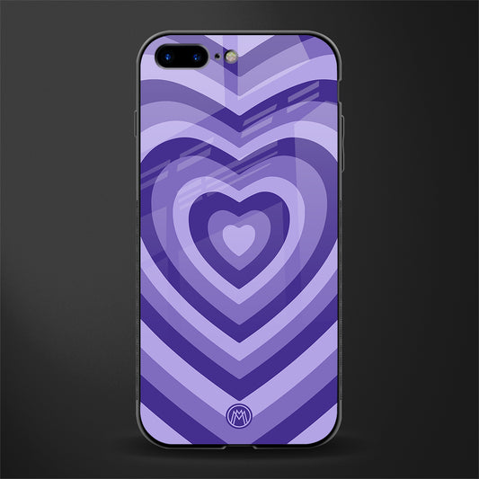 y2k purple hearts aesthetic glass case for iphone 7 plus image