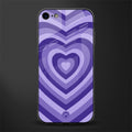 y2k purple hearts aesthetic glass case for iphone 8 image
