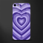 y2k purple hearts aesthetic glass case for iphone se 2020 image