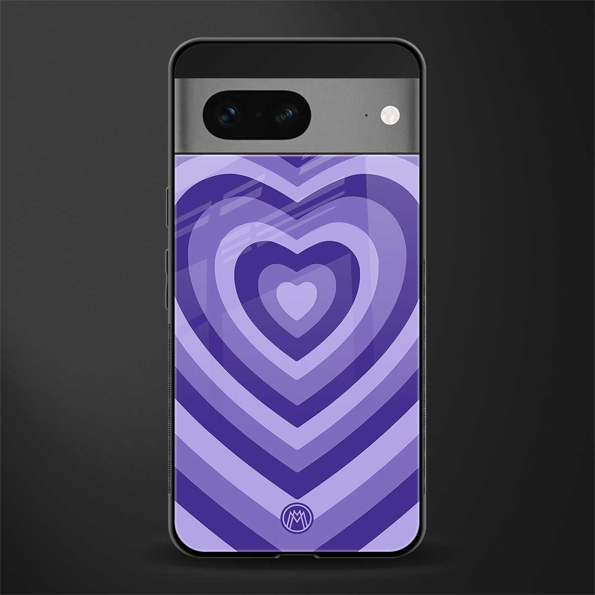 y2k purple hearts aesthetic back phone cover | glass case for google pixel 7