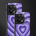 y2k purple hearts aesthetic back phone cover | glass case for oneplus 11r