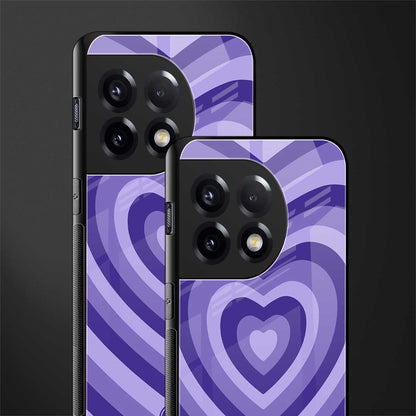 y2k purple hearts aesthetic back phone cover | glass case for oneplus 11r