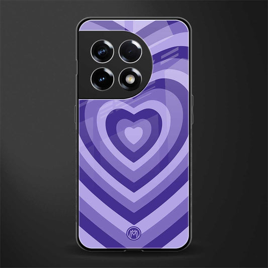 y2k purple hearts aesthetic back phone cover | glass case for oneplus 11r