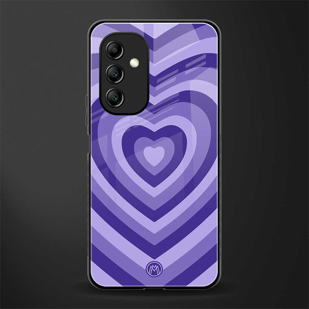 y2k purple hearts aesthetic back phone cover | glass case for samsung galaxy a14 5g