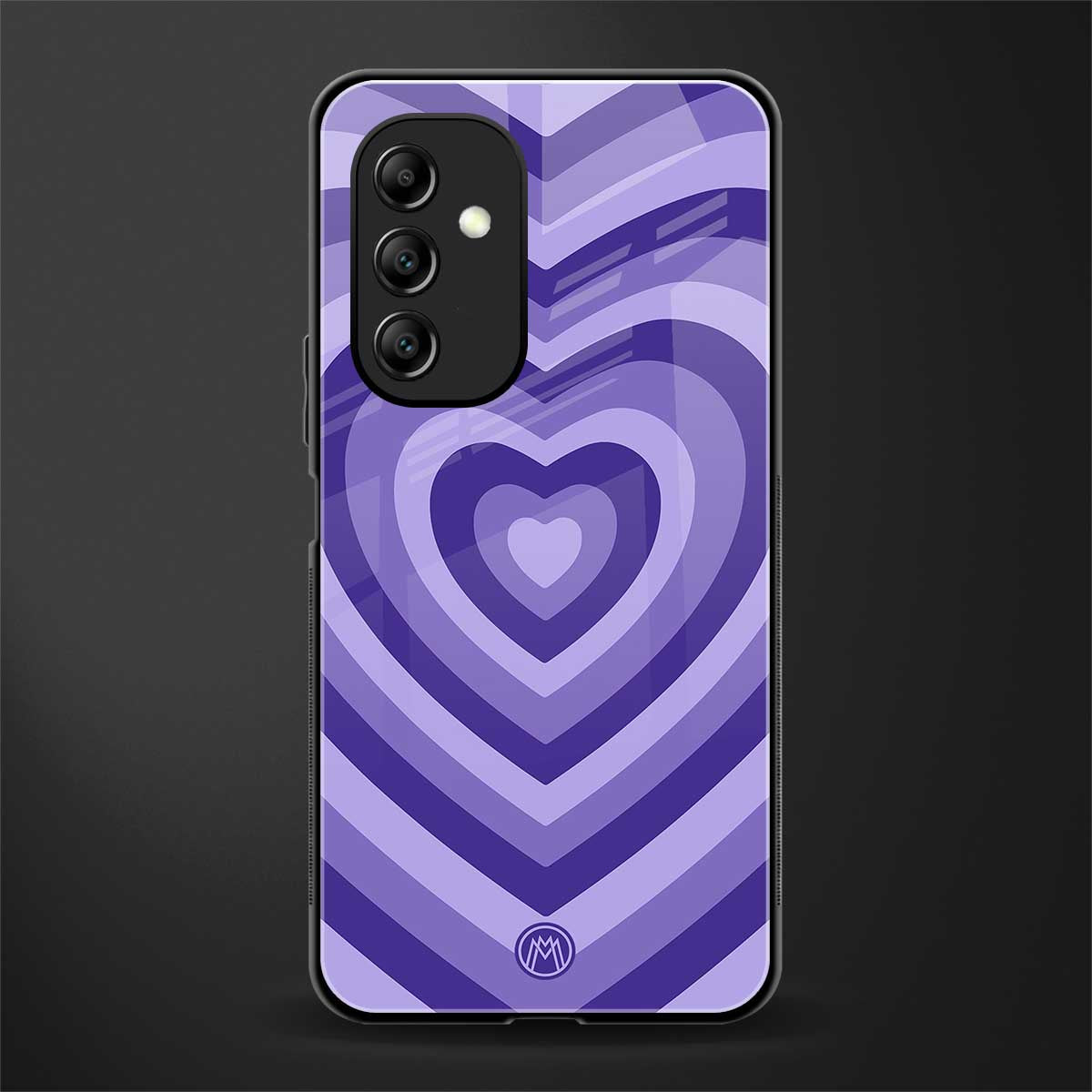 y2k purple hearts aesthetic back phone cover | glass case for samsung galaxy a14 5g