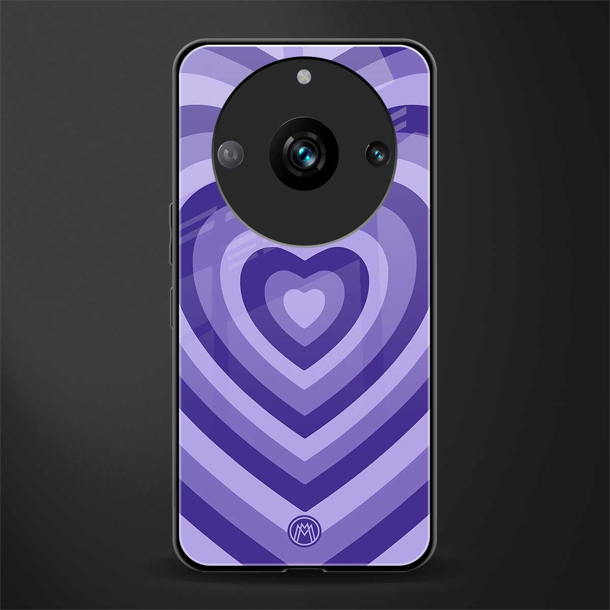 y2k purple hearts aesthetic back phone cover | glass case for realme 11 pro 5g