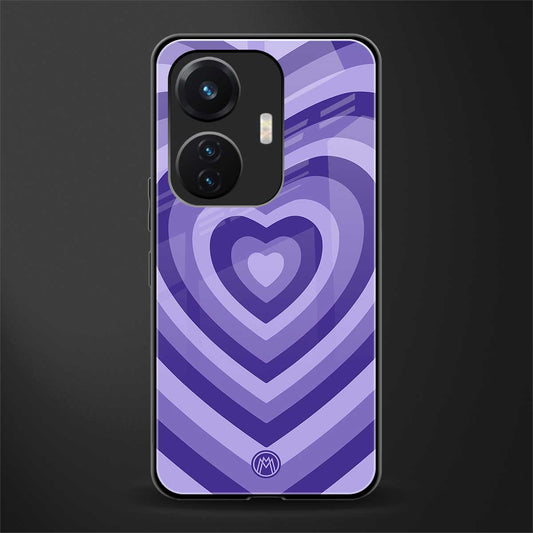 y2k purple hearts aesthetic back phone cover | glass case for vivo t1 44w 4g