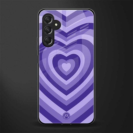 y2k purple hearts aesthetic back phone cover | glass case for samsun galaxy a24 4g