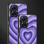 y2k purple hearts aesthetic back phone cover | glass case for realme c55