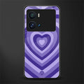 y2k purple hearts aesthetic back phone cover | glass case for iQOO 9 Pro