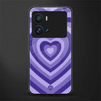 y2k purple hearts aesthetic back phone cover | glass case for iQOO 9 Pro