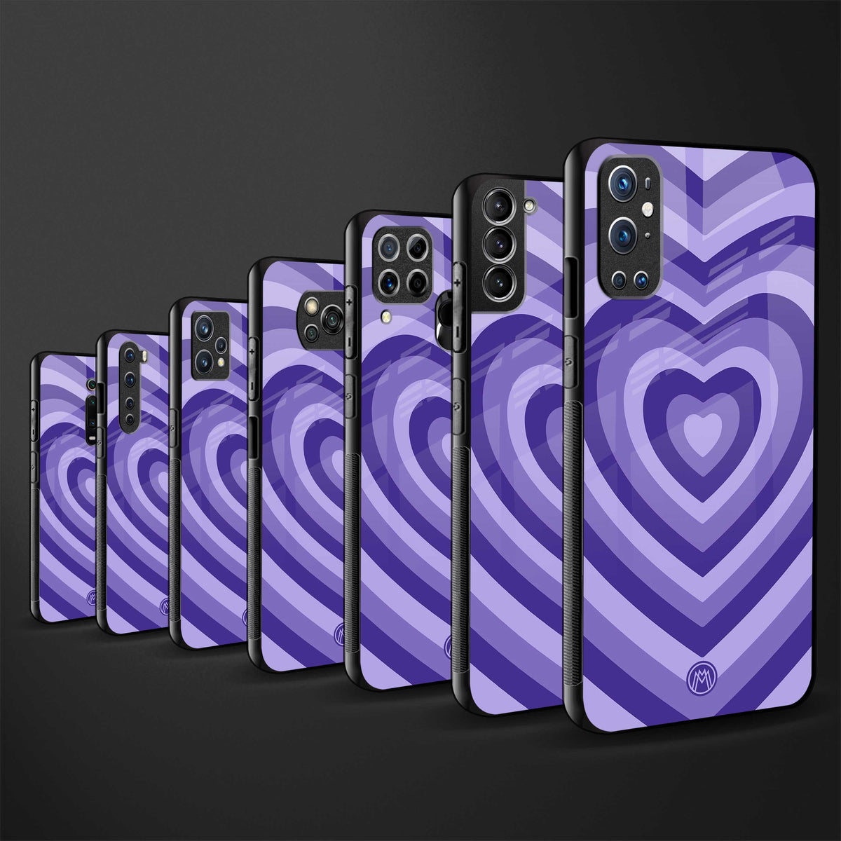y2k purple hearts aesthetic glass case for samsung galaxy s21 plus image-3