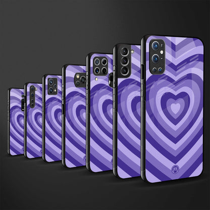 y2k purple hearts aesthetic glass case for redmi 9c image-3