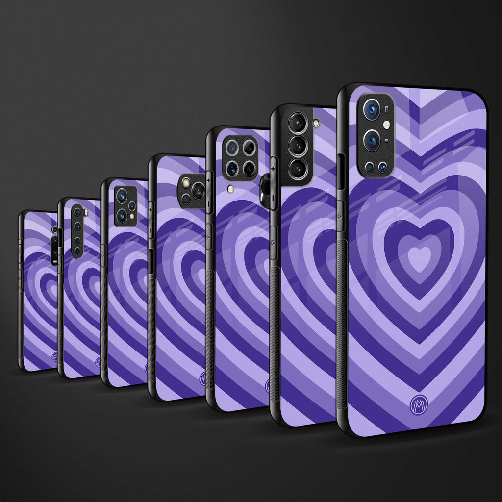 y2k purple hearts aesthetic glass case for realme 5 pro image-3
