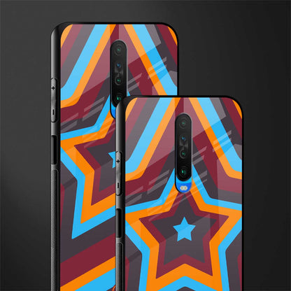 y2k red blue stars glass case for poco x2 image-2