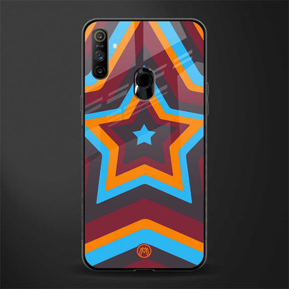 y2k red blue stars glass case for realme narzo 20a image