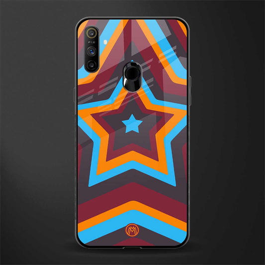 y2k red blue stars glass case for realme narzo 20a image