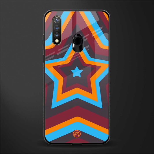 y2k red blue stars glass case for vivo y19 image