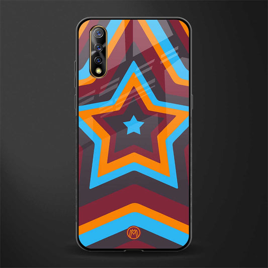 y2k red blue stars glass case for vivo z1x image