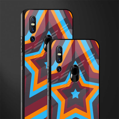 y2k red blue stars glass case for vivo v15 image-2