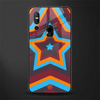 y2k red blue stars glass case for vivo v15 image