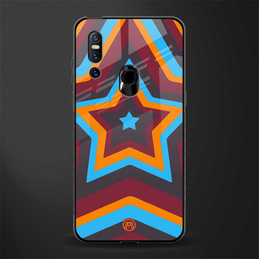 y2k red blue stars glass case for vivo v15 image